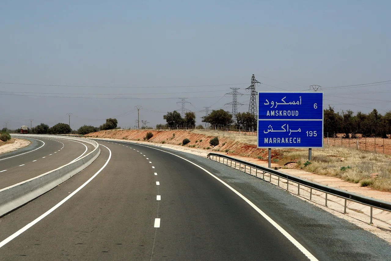 Autoroute au Maroc, dans la région d’Agadir
