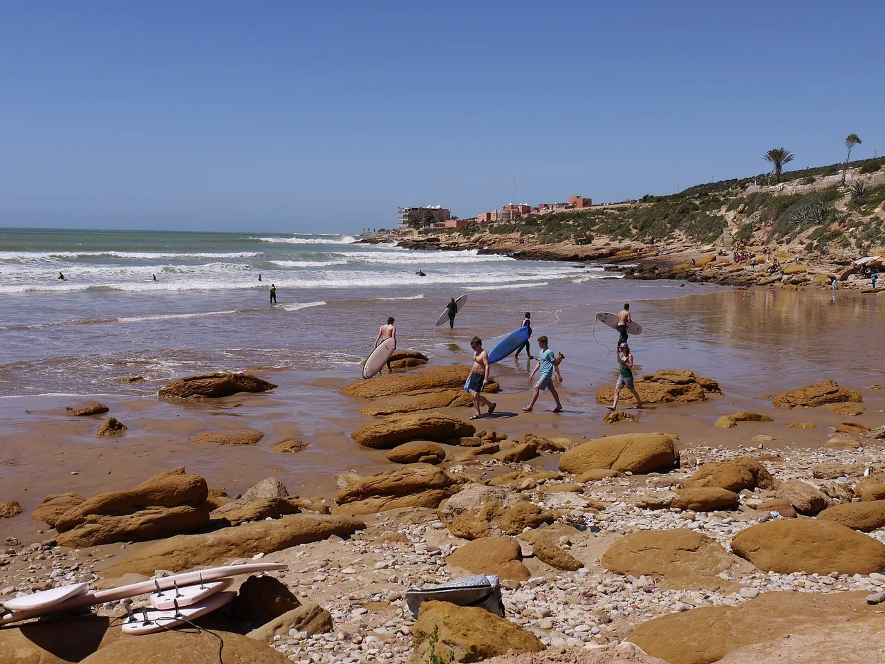 Plage de Taghazout, photographie de 2013